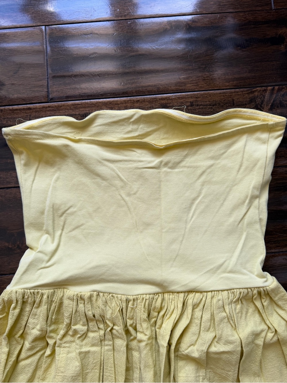 Free People Onda Drop-Waist Yellow Tube Mini Dress - Picture 4 of 8